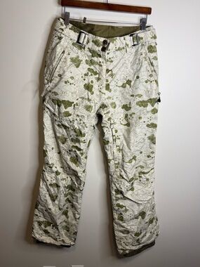 Rossignol Olive & White Camouflage Cargo snow ski Pants snowboard size large